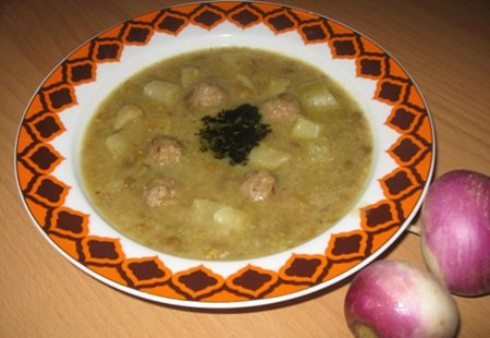 مواد لازم برای تهیه آش شلغم بدون گوشت
