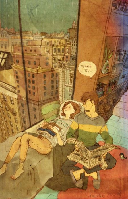 کاریکاتور زیبا از حرکات عاشقانه و خصوصی زن و شوهرها (18+)