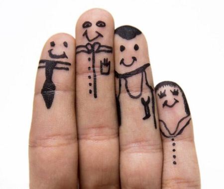 شکلک های عاشقانه با انگشتان دست (عکس)