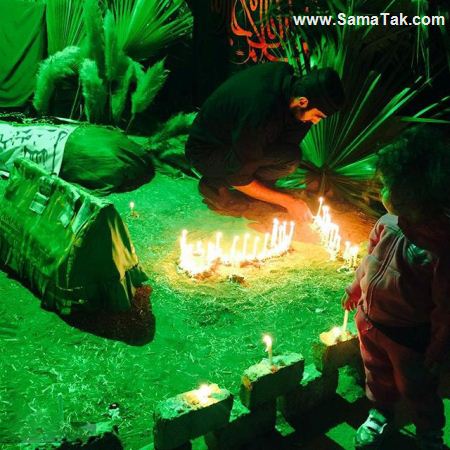 عکس شمع های شام غریبان در غروب روز عاشورا عکس شمع های شام غریبان در غروب روز عاشورا