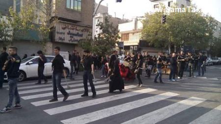 مراسم زنجیر زنی زنان در روز عاشورا 3 زنجیر زنی زنان