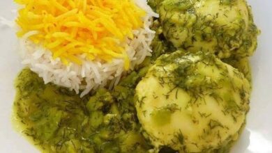 طرز تهیه باقالی قاتق با مرغانه غذای معروف خطه گیلان 8 1107666145 samatak com