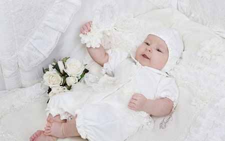 عکس شیک ترین ست لباس نوزادی دخترانه و پسرانه رنگ سفید