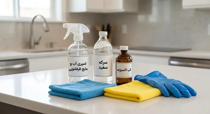 از بین بردن لکه روی کابینت سفید 2