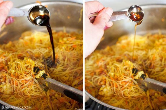 طرز تهیه نودل سنگاپوری غذای خوشمزه آسیایی