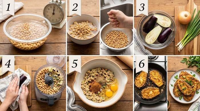 طرز تهیه کتلت بادمجان بدون گوشت 1