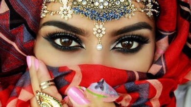 آرایش چشم هندی عروس با طرح و مدل 2020 11 593276283 samatak com