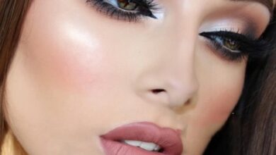 مدل های آرایش صورت با تم غلیظ و روشن 8 1057784219 samatak com
