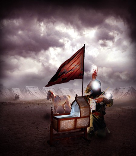 عکس نوشته شهادت حضرت علی اصغر (ع)