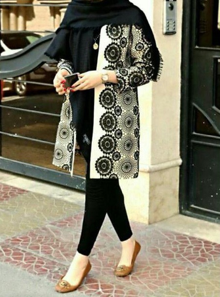 جدیدترین مانتوهای دو رنگ سفید و مشکی جدیدترین مانتوهای دو رنگ سفید و مشکی