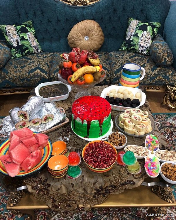 سفره شب یلدا باکلاس + تزیین سفره شب یلدا ساده و شیک سفره شب یلدا باکلاس + تزیین سفره شب یلدا ساده و شیک