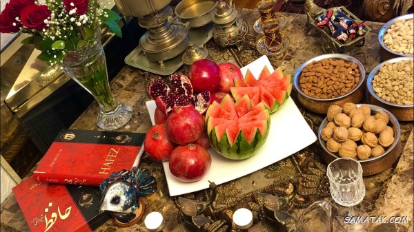 سفره شب یلدا باکلاس + تزیین سفره شب یلدا ساده و شیک سفره شب یلدا باکلاس + تزیین سفره شب یلدا ساده و شیک