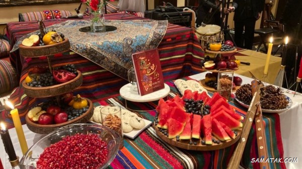 سفره شب یلدا باکلاس + تزیین سفره شب یلدا ساده و شیک سفره شب یلدا باکلاس + تزیین سفره شب یلدا ساده و شیک