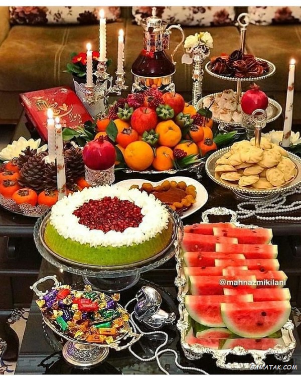 سفره شب یلدا باکلاس + تزیین سفره شب یلدا ساده و شیک سفره شب یلدا باکلاس + تزیین سفره شب یلدا ساده و شیک