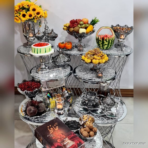 سفره شب یلدا باکلاس + تزیین سفره شب یلدا ساده و شیک سفره شب یلدا باکلاس + تزیین سفره شب یلدا ساده و شیک