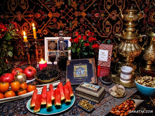 سفره شب یلدا باکلاس + تزیین سفره شب یلدا ساده و شیک سفره شب یلدا باکلاس + تزیین سفره شب یلدا ساده و شیک