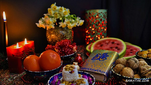 سفره شب یلدا باکلاس + تزیین سفره شب یلدا ساده و شیک سفره شب یلدا باکلاس + تزیین سفره شب یلدا ساده و شیک