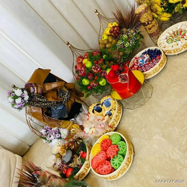 سفره شب یلدا باکلاس + تزیین سفره شب یلدا ساده و شیک سفره شب یلدا باکلاس + تزیین سفره شب یلدا ساده و شیک
