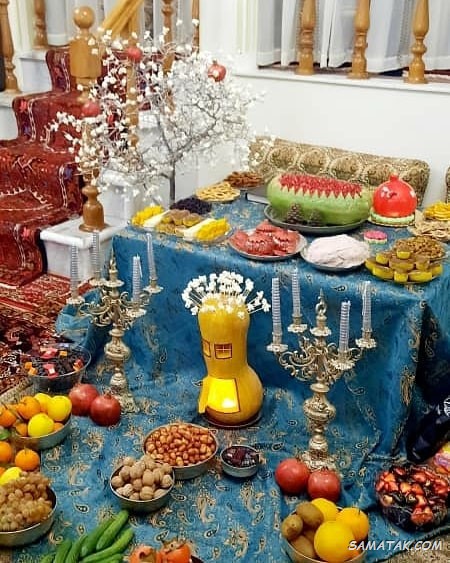 سفره شب یلدا باکلاس + تزیین سفره شب یلدا ساده و شیک سفره شب یلدا باکلاس + تزیین سفره شب یلدا ساده و شیک