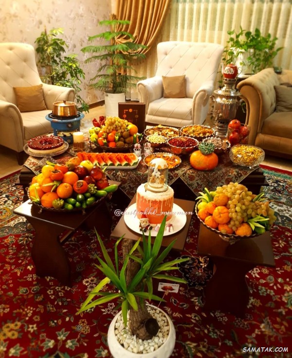 سفره شب یلدا باکلاس + تزیین سفره شب یلدا ساده و شیک سفره شب یلدا باکلاس + تزیین سفره شب یلدا ساده و شیک
