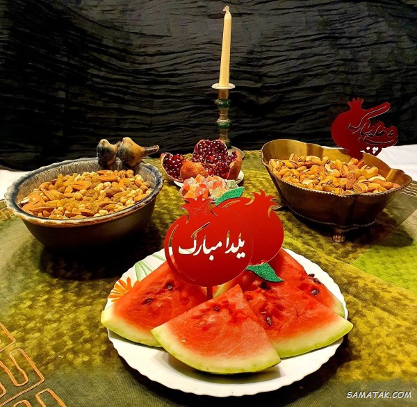 سفره شب یلدا باکلاس + تزیین سفره شب یلدا ساده و شیک سفره شب یلدا باکلاس + تزیین سفره شب یلدا ساده و شیک