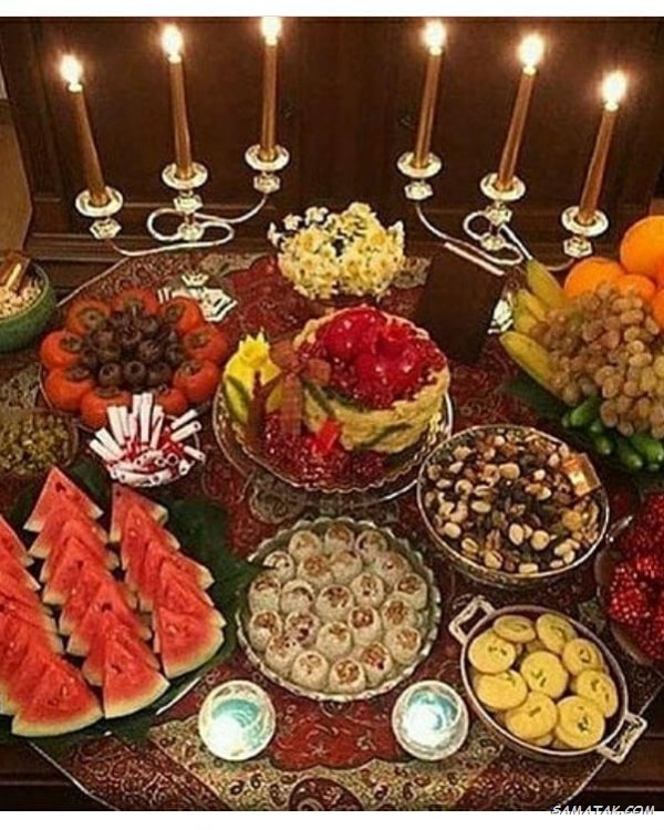 سفره شب یلدا باکلاس + تزیین سفره شب یلدا ساده و شیک سفره شب یلدا باکلاس + تزیین سفره شب یلدا ساده و شیک