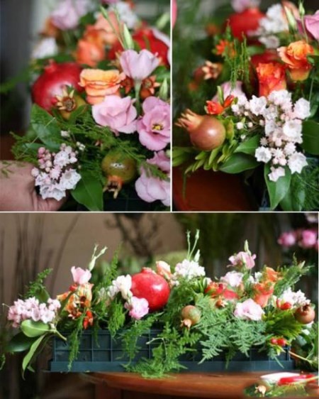 تصاویر زیبای تزئین سبد انار برای شب چله ای عروس