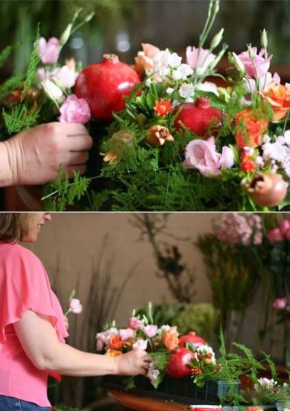 تصاویر زیبای تزئین سبد انار برای شب چله ای عروس