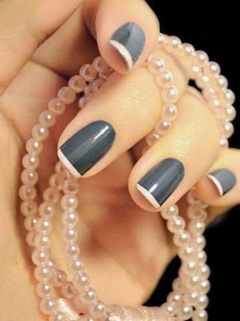 مدل ناخن فرنچ جدید رنگی و سفید مدل ناخن فرنچ جدید رنگی و سفید