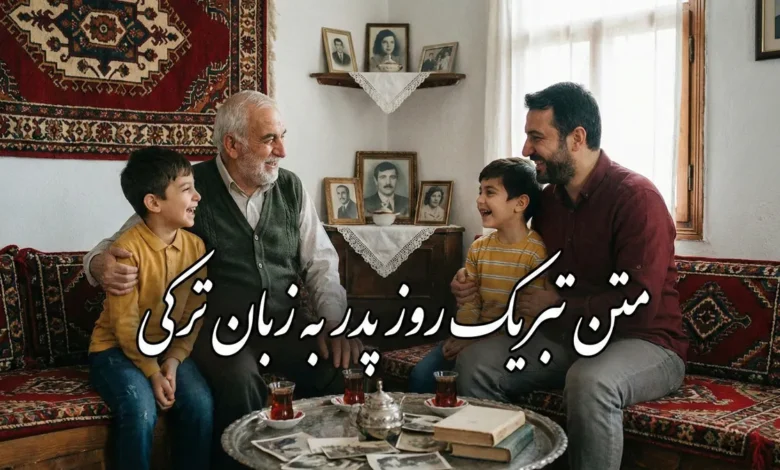 متن پیام تبریک روز پدر به ترکی با معنی 1 متن پیام تبریک روز پدر به ترکی با معنی