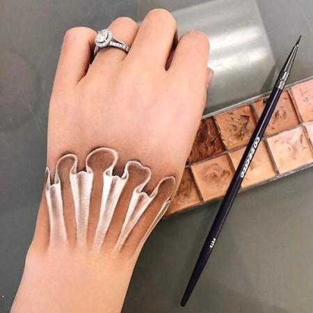 آرایش های سه بعدی وحشتناک روی صورت دختران + تصاویر آرایش های سه بعدی وحشتناک روی صورت دختران + تصاویر