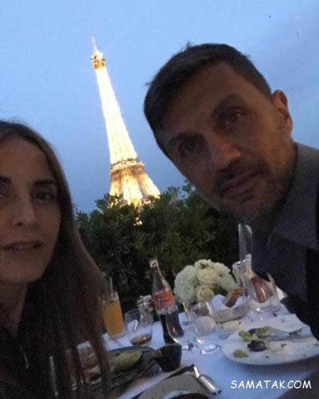 خوشگذرانی پائولو مالدینی و همسرش در فرانسه خوشگذرانی پائولو مالدینی و همسرش در فرانسه