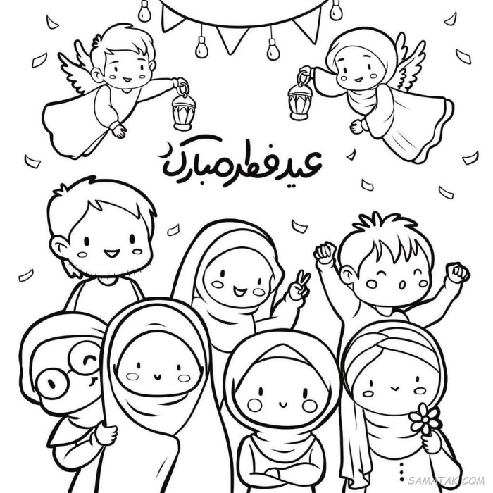 نقاشی عید فطر با رنگ آمیزی زیبا، ساده و آسان نقاشی عید فطر با رنگ آمیزی زیبا، ساده و آسان