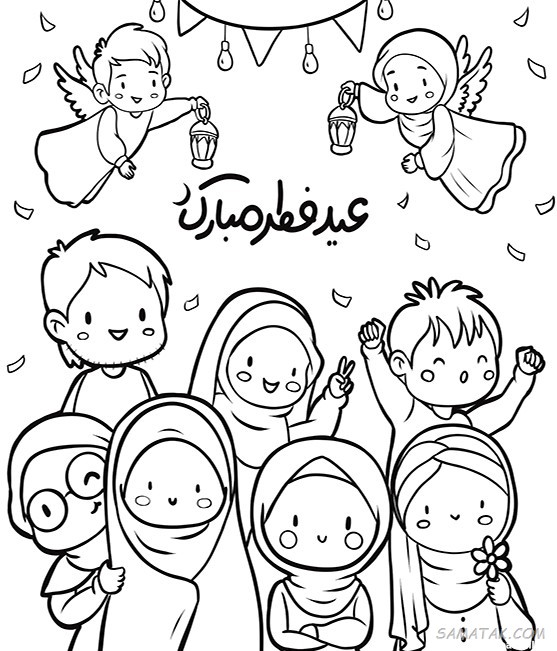 نقاشی عید فطر با رنگ آمیزی زیبا، ساده و آسان نقاشی عید فطر با رنگ آمیزی زیبا، ساده و آسان