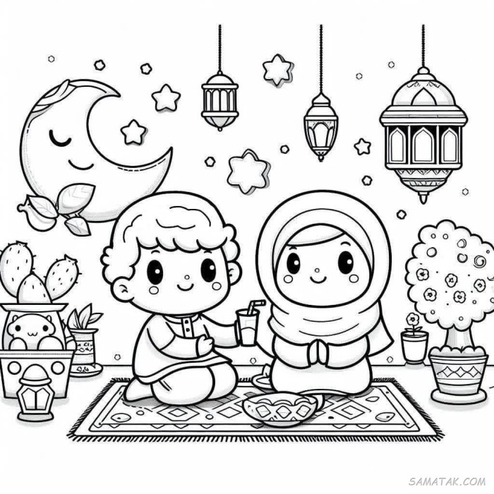 نقاشی عید فطر با رنگ آمیزی زیبا، ساده و آسان نقاشی عید فطر با رنگ آمیزی زیبا، ساده و آسان