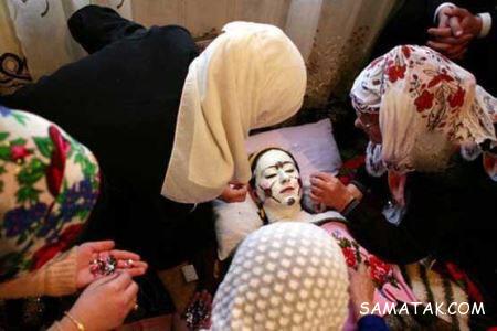نقاشی صورت و بدن عروس در بلغارستان نقاشی صورت و بدن عروس در بلغارستان