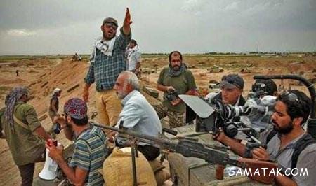 عکس بازیگران فیلم ایستاده در غبار