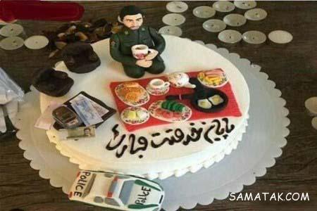 انواع مدل های تزیین کیک جشن پایان خدمت سربازی