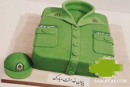 انواع مدل های تزیین کیک جشن پایان خدمت سربازی