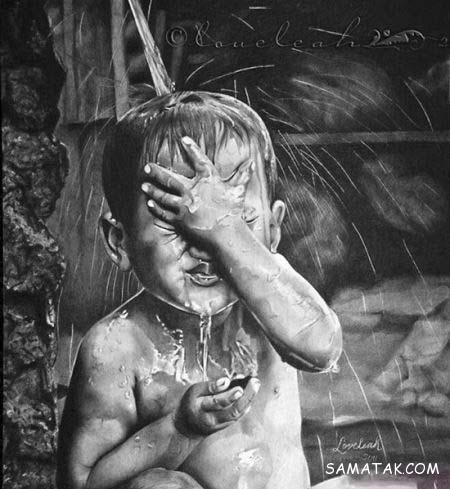 ترسیم نقاشی های سه بعدی با استفاده از زغال ترسیم نقاشی های سه بعدی با استفاده از زغال