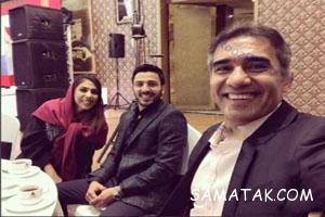 نگار عابدزاده با تیپ و مدل مو زیبا در کنار همسر و پدرش 57 635695657 samatak com