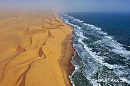زیباترین مرز بین دریا و بیابان نامیب زیباترین مرز بین دریا و بیابان نامیب