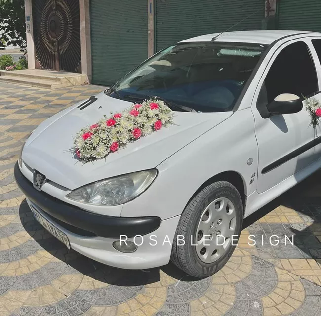 مدل گل آرایی و تزیین ماشین عروس ۲۰۶ صندوقدار و هاچ بک 11 ماشین عروس ۲۰۶ 11