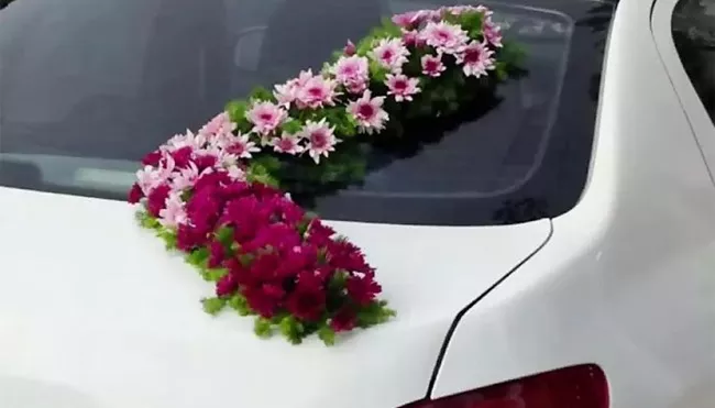مدل گل آرایی و تزیین ماشین عروس ۲۰۶ صندوقدار و هاچ بک 21 ماشین عروس ۲۰۶ 21