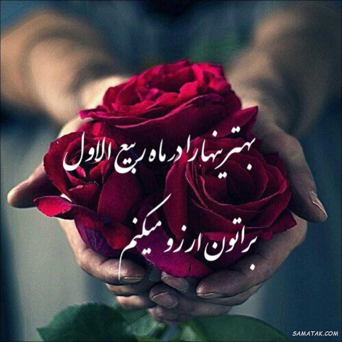 عکس نوشته تبریک حلول ماه ربیع الاول برای پروفایل عکس نوشته تبریک حلول ماه ربیع الاول برای پروفایل