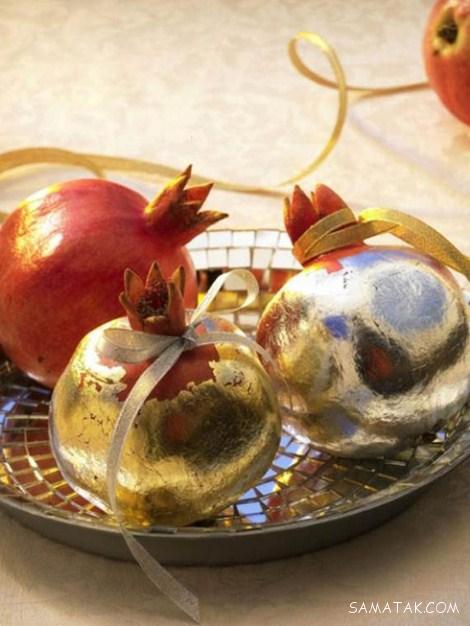عکس جدیدترین مدل های تزیین انار درسته شب یلدا عکس جدیدترین مدل های تزیین انار درسته شب یلدا