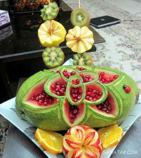 کاملترین مجموعه تصاویر میوه آرایی شب یلدا برای عروس کاملترین مجموعه تصاویر میوه آرایی شب یلدا برای عروس