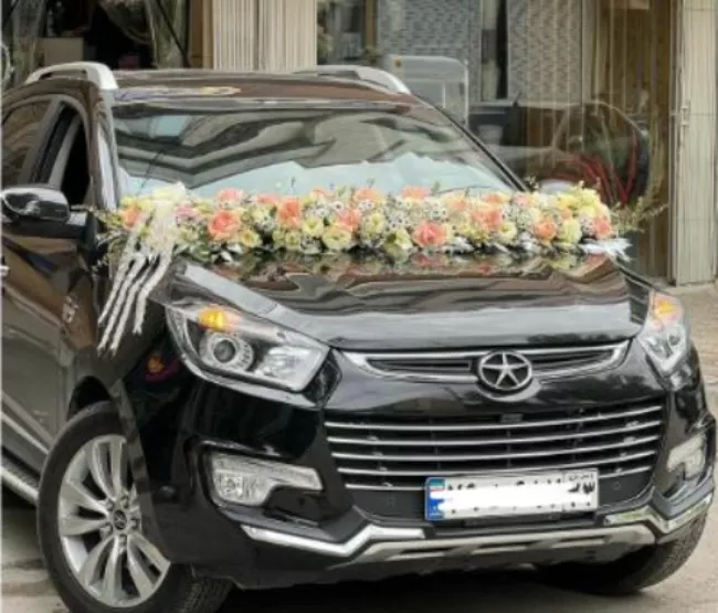 25 مدل گل زدن ماشین عروس شاسی بلند شیک و لاکچری 13 مدل گل زدن ماشین عروس شاسی بلند 13