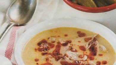 طرز درست کردن سوپ با گوشت گردن گوسفندی 4 137045838 samatak com