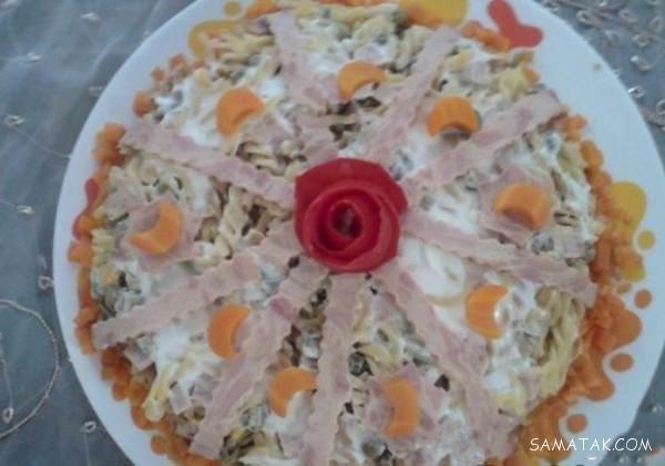 انواع مدلهای تزیین سالاد ماکارونی برای بچه ها و جشن تولد
